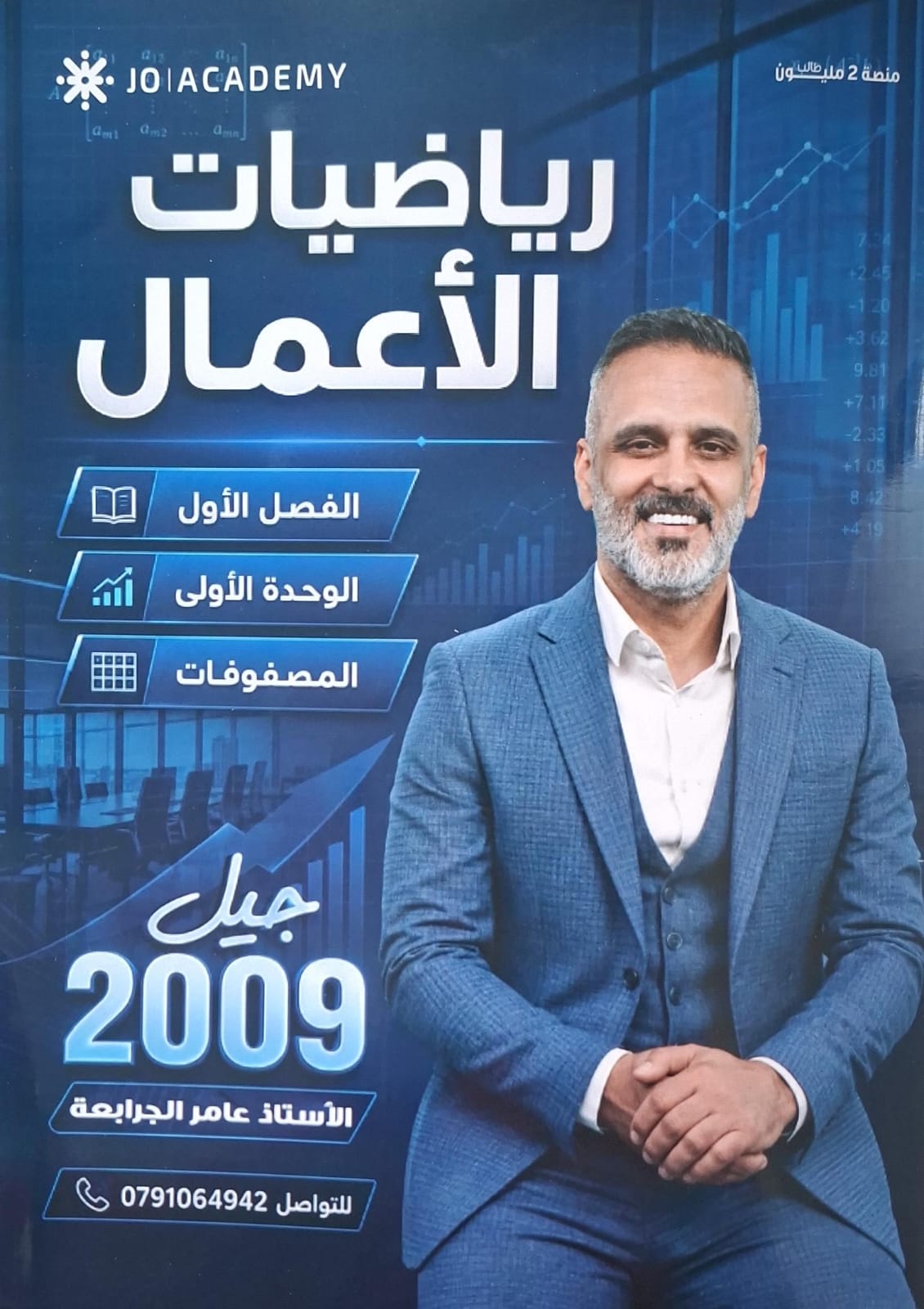 دوسية الرياضيات الاعمال الوحدة الاولى 2009 الفصل الاول أ.عامر جرابعة